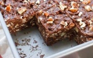 COCONUT PECAN NO-BAKE CHOCOLATE BARS