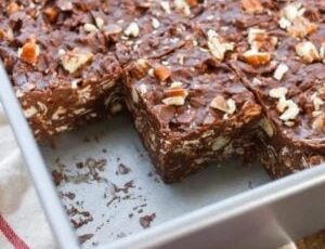 COCONUT PECAN NO-BAKE CHOCOLATE BARS