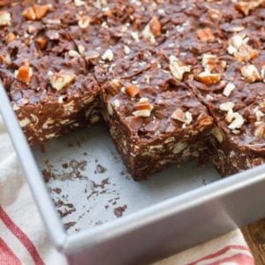 COCONUT PECAN NO-BAKE CHOCOLATE BARS