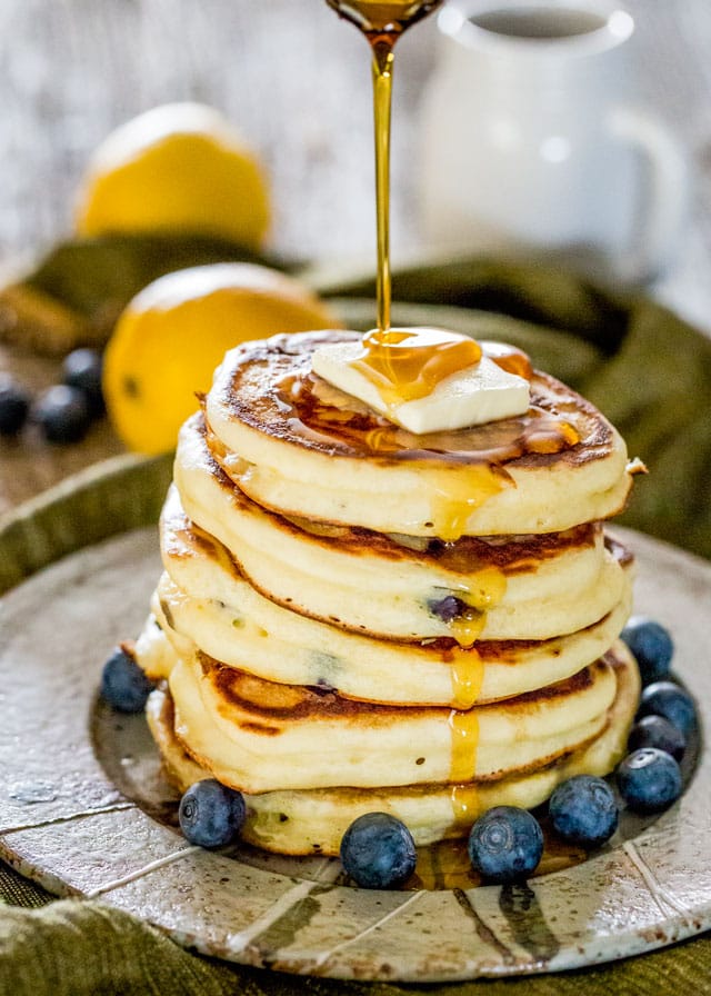 Lemon Blueberry And Ricotta Pancakes 1